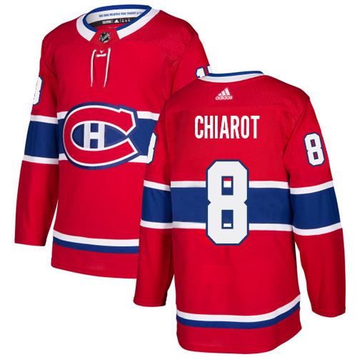 Adidas Montreal Canadiens #8 Ben Chiarot Red Home Authentic Stitched Youth NHL Jersey